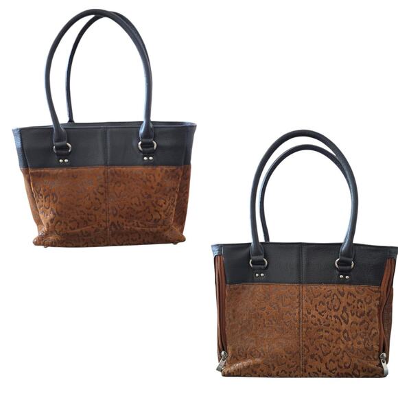 GTM-63 Traditional Open Top Tote Debossed Suede Leather Gun Tote'n Mamas - Picture 8 of 8